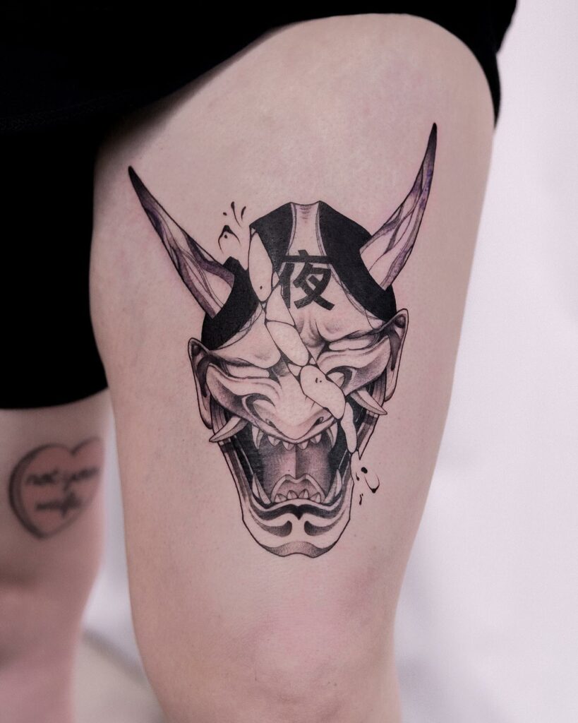 Oni Mask Tattoo