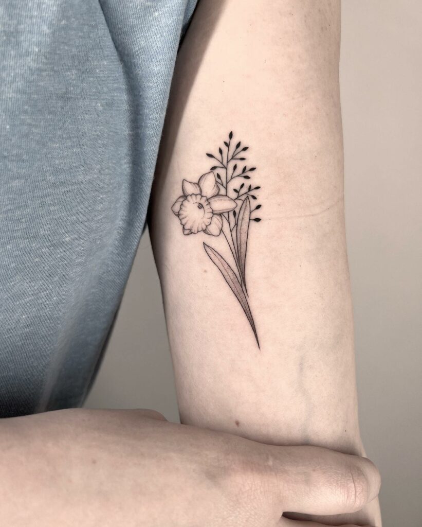 Daffodil Flower Tattoo