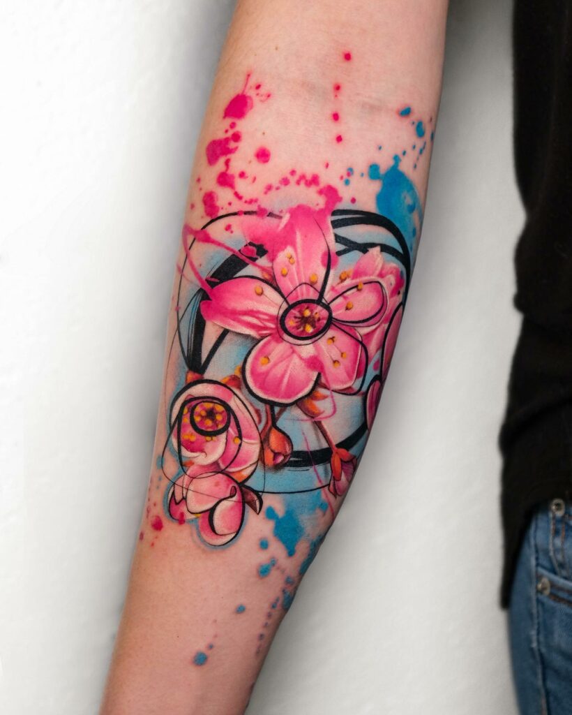 Cherry Blossom Flower Tattoo