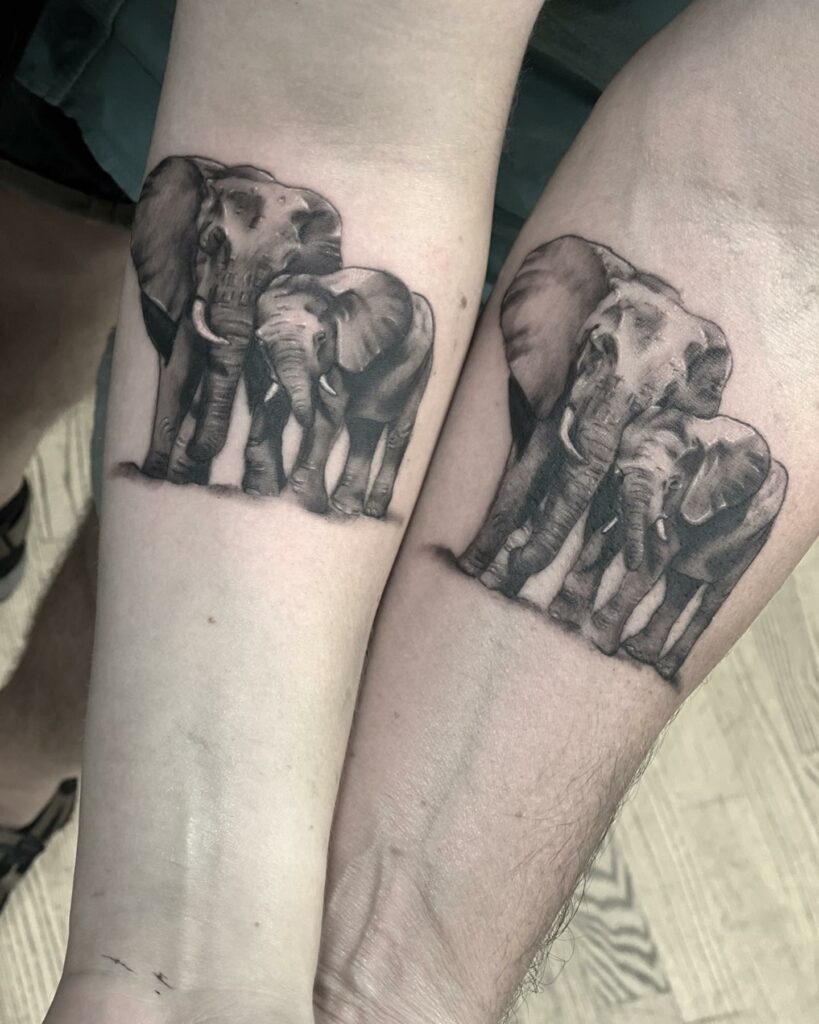 Animal Father and Daughter Tattoos