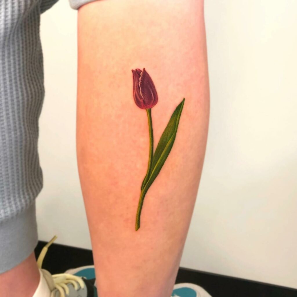 Purple Tulip Tattoo 