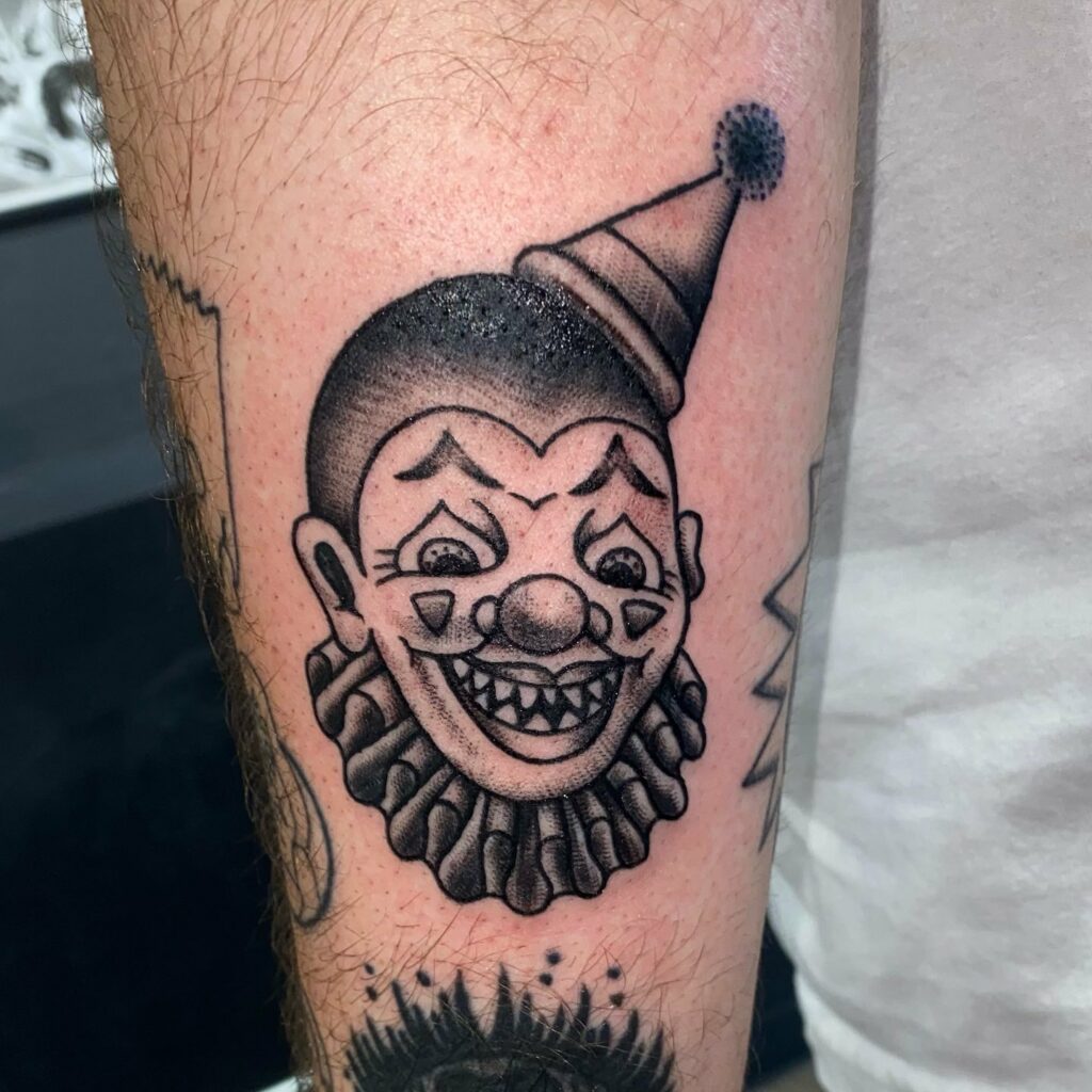 Evil Clown Tattoo