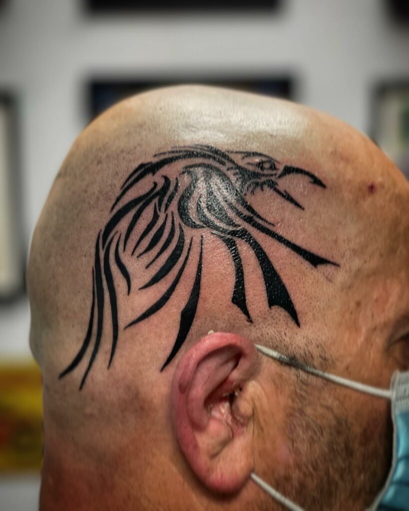 Tribal Raven Tattoo