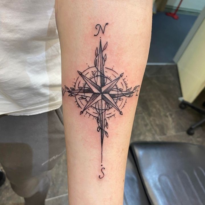 Nautical Compass Tattoo by Enoki Soju by enokisoju on DeviantArt