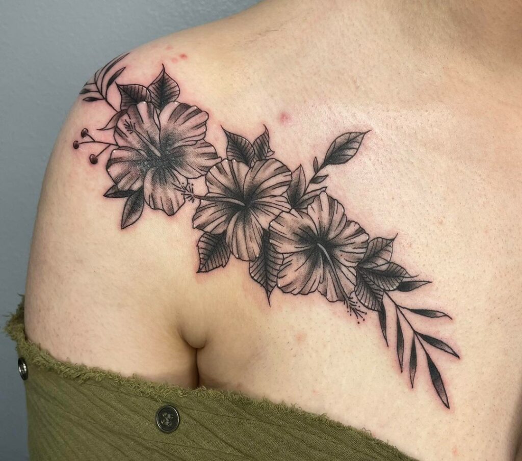 Hibiscus Flower Tattoo 