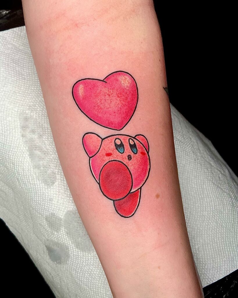 Sasha Wren Tattoos on Twitter Tattooed the king on distressingdamsel a  few days ago Thanks so much for the trust    kirby gamertattoos  gamer nintendo tattoos tattoo ladytattooers ladytattooer philly 