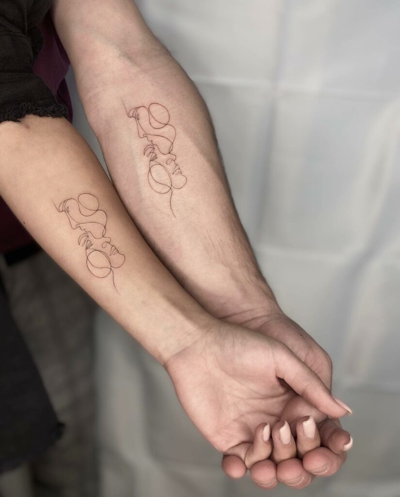 Small Father and Daughter Tattoos