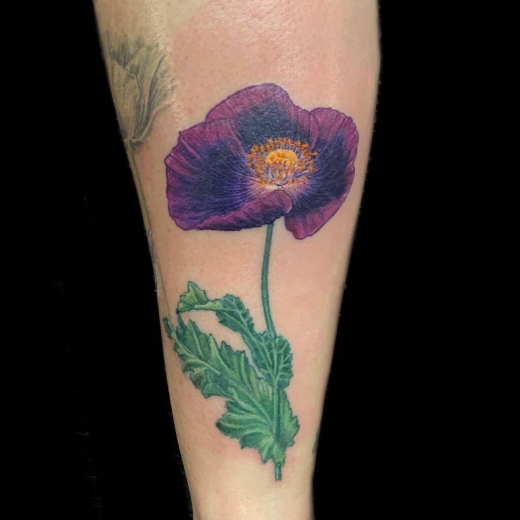 Purple Poppy Tattoo