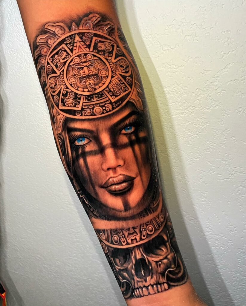 50 Best Aztec Tattoos With Deep Meaning  InkMatch