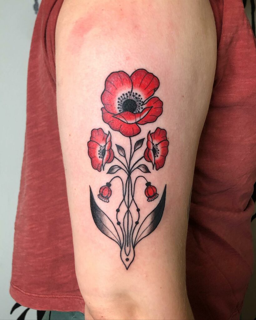 Red Poppy Tattoo