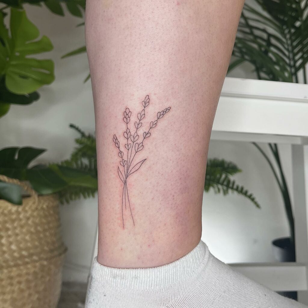 Lavender temporary tattoo designed by Zihee get it