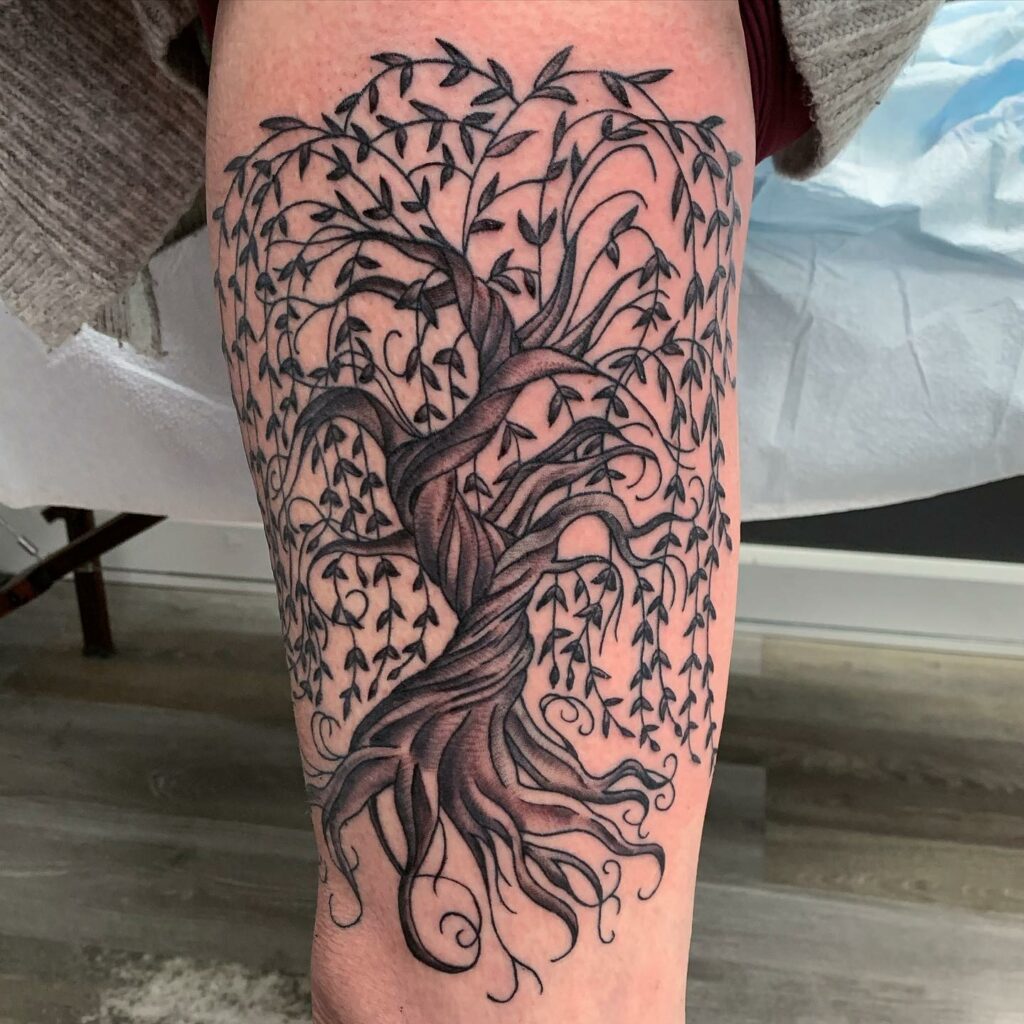 Weeping Willow Tattoo by tristanrittertattoo  Tattoogridnet