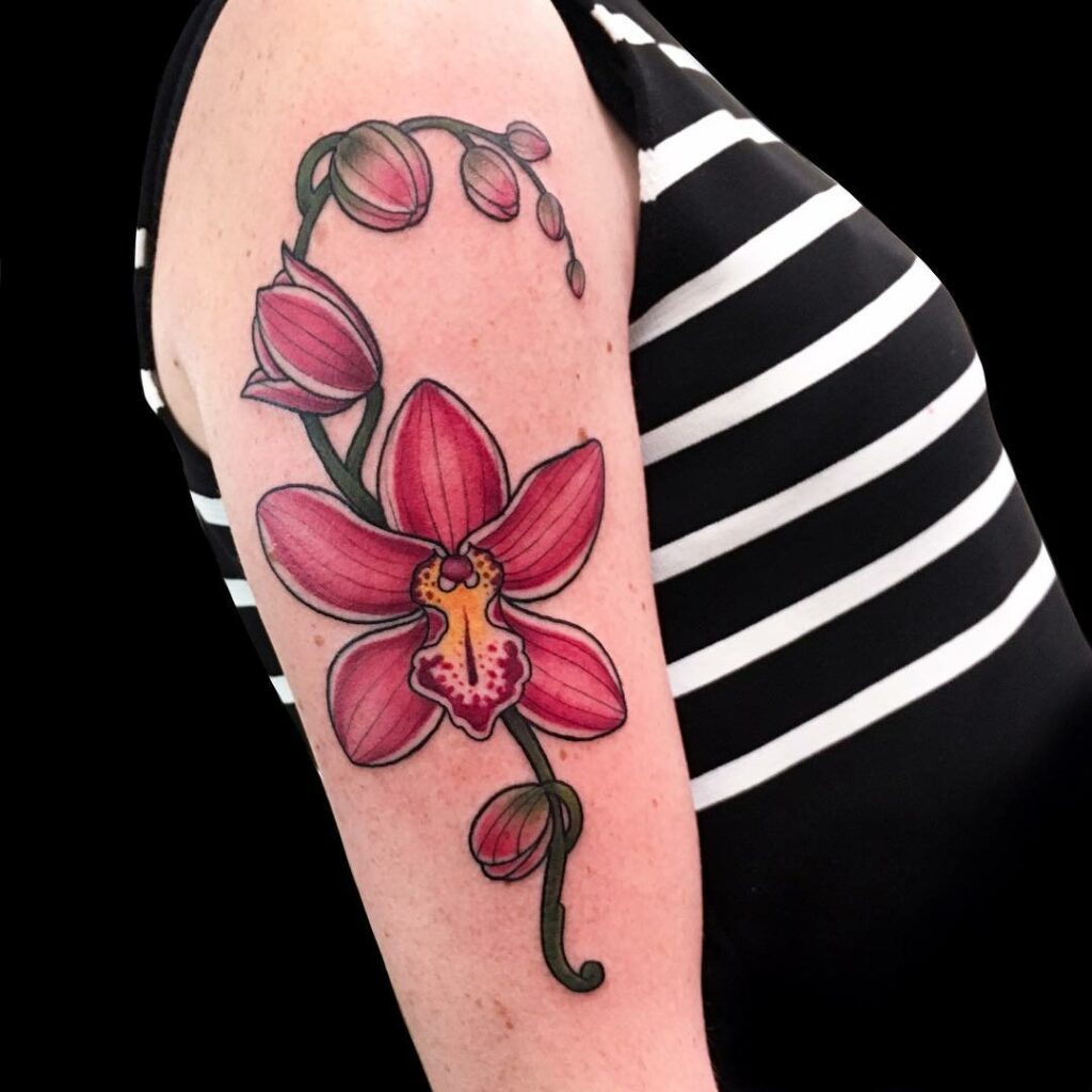 Pink Orchid Tattoos