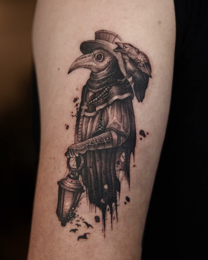 Plague doctor tattoo design  Doctor tattoo Dark art tattoo Creepy  tattoos