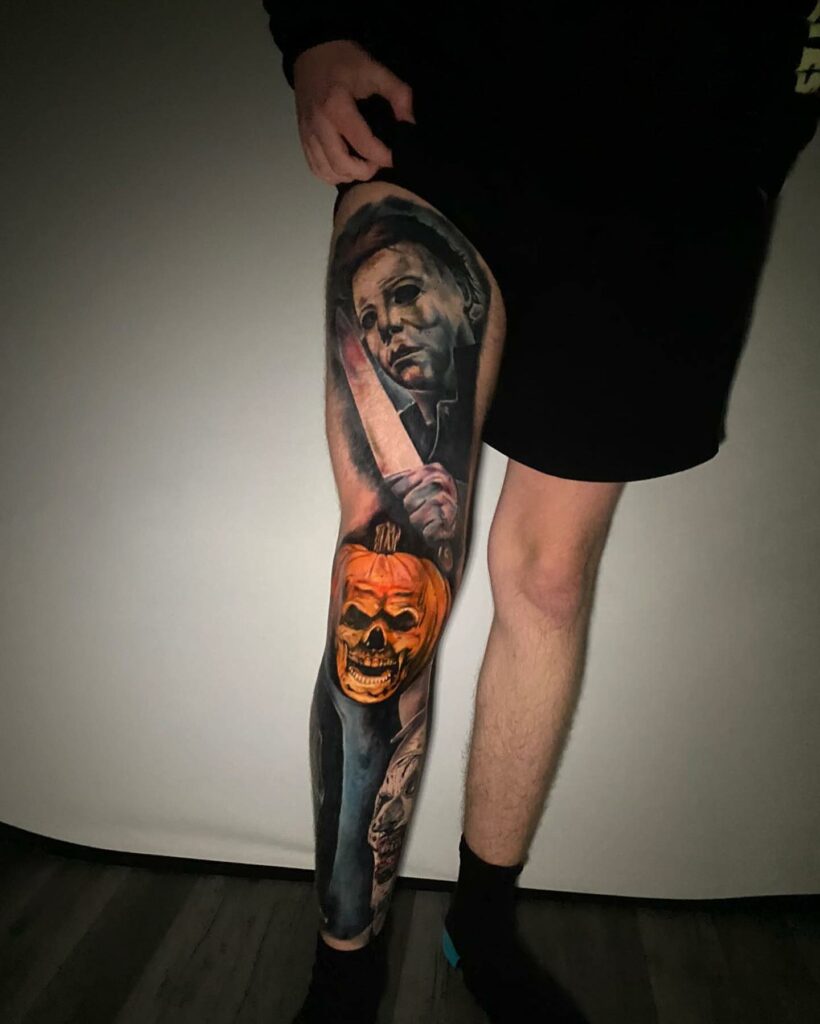 Horror Tattoo Leg Sleeve