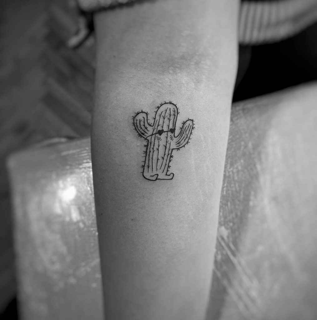 Minimalist Cactus Tattoos