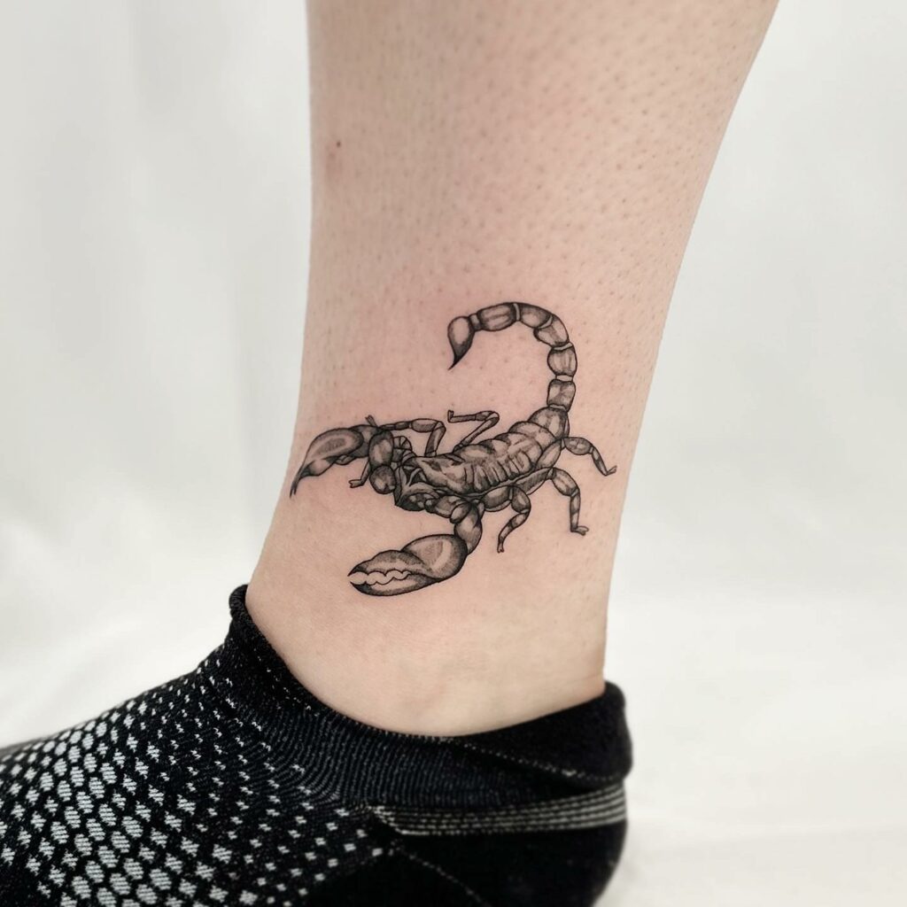 Realistic Scorpion Tattoo