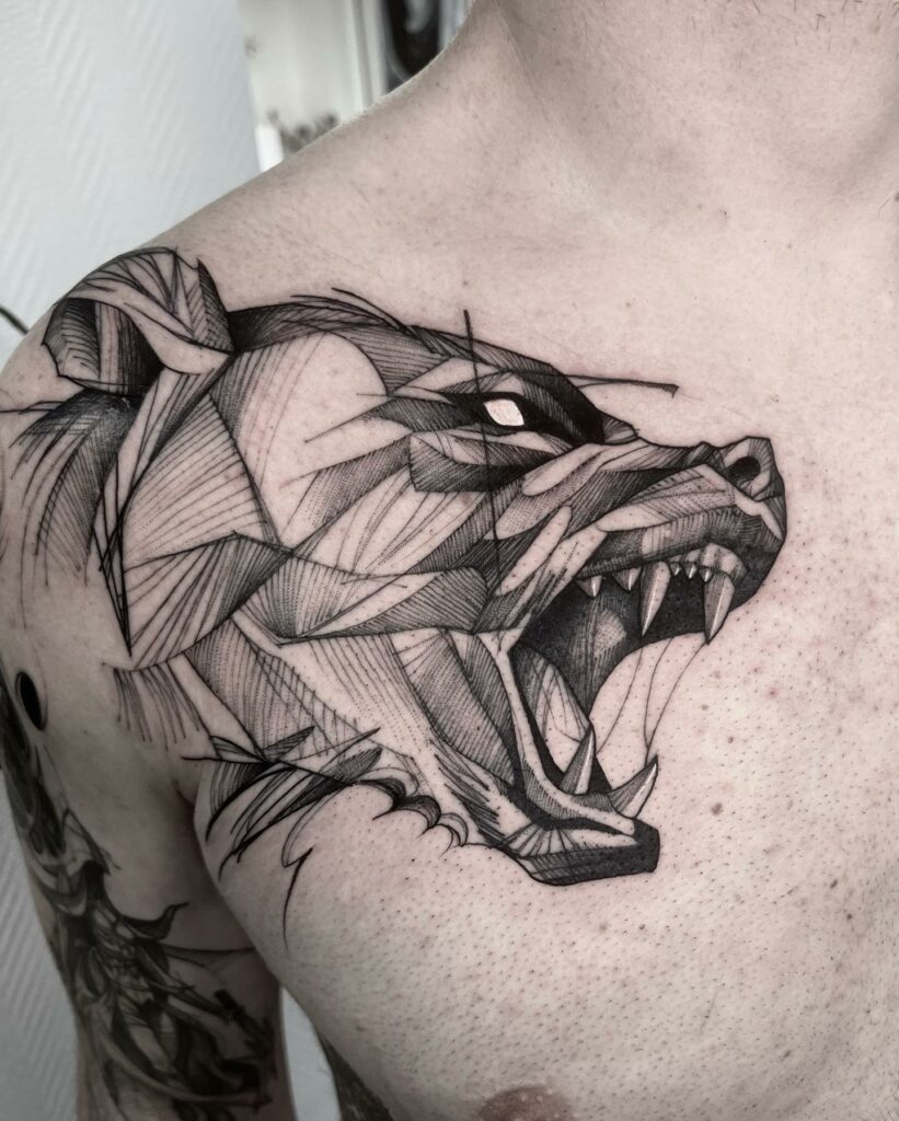 Tattoo Drawings Bear Head (46 photos) » Drawings for sketching and not only  - Papik.PRO