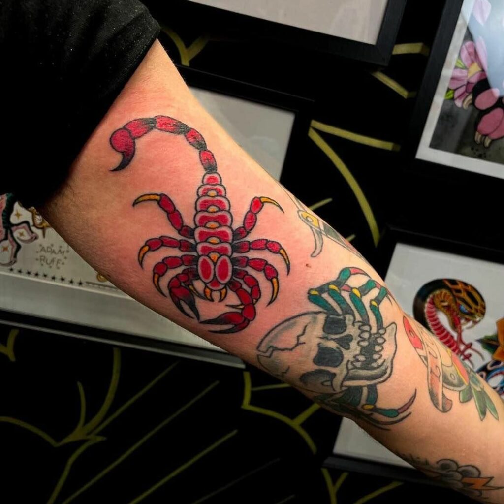 old school scorpion tattoo  All Things Tattoo