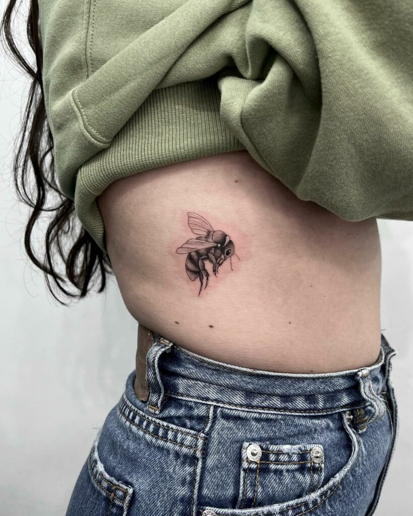 Realistic Bee Tattoo
