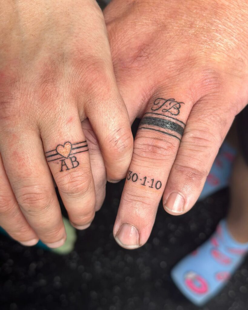 Wedding ring tattoos 21 ideas for your neverending love story  Family   Closer