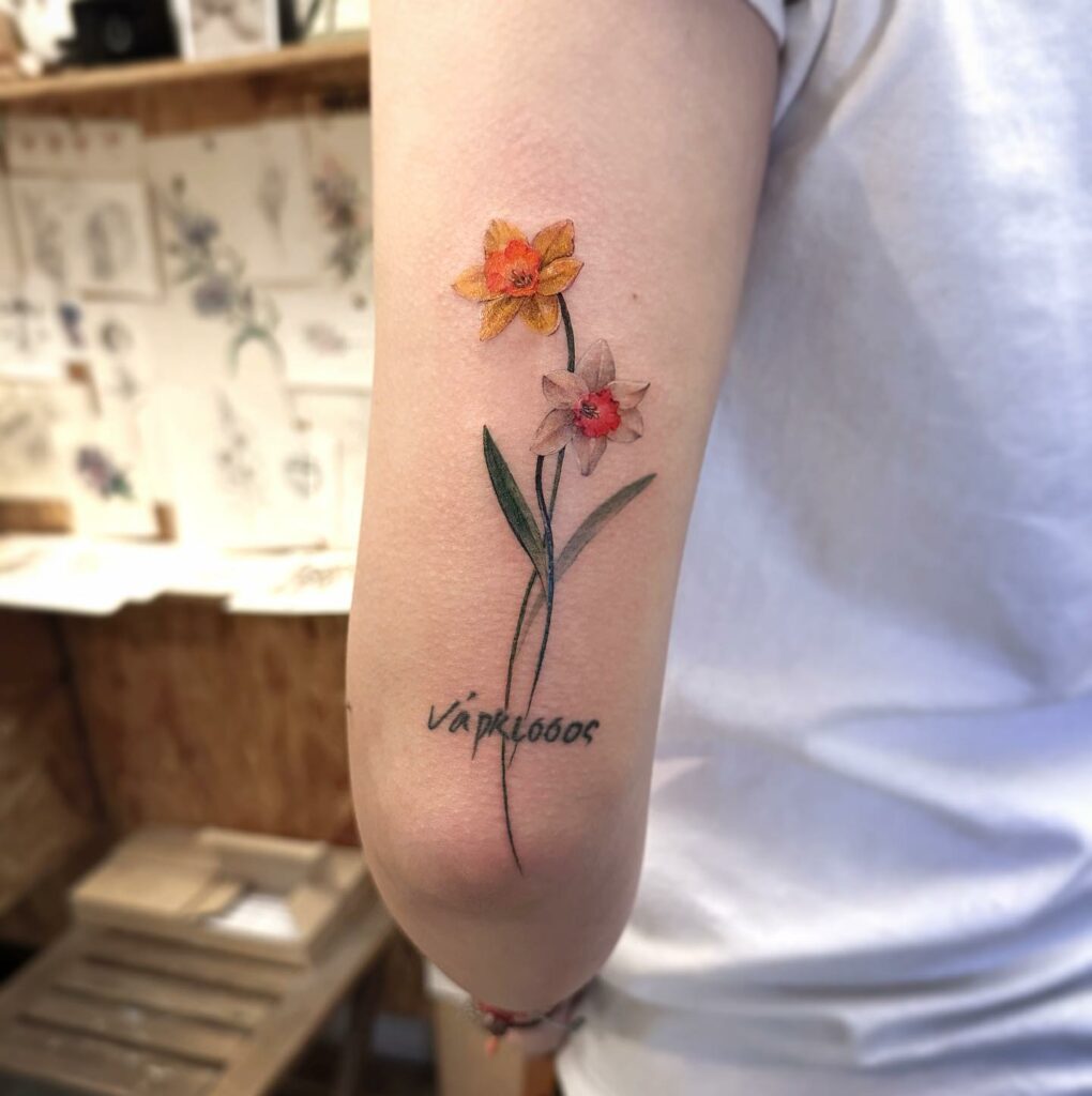 Share 95 about narcissus flower tattoo best  indaotaonec