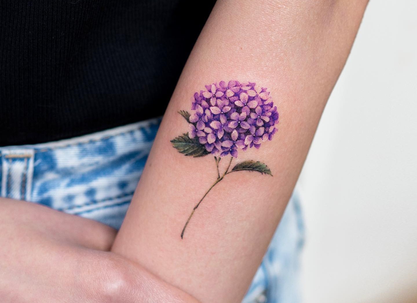 20 Splendid Hydrangea Tattoo Designs  TattooBloq  Hydrangea tattoo  Dainty flower tattoos Tattoos