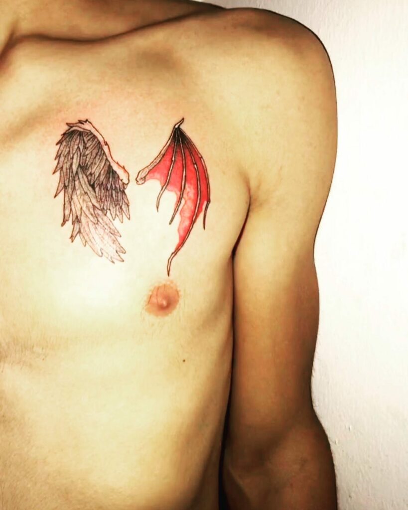 Angel and Demon Wings Tattoo