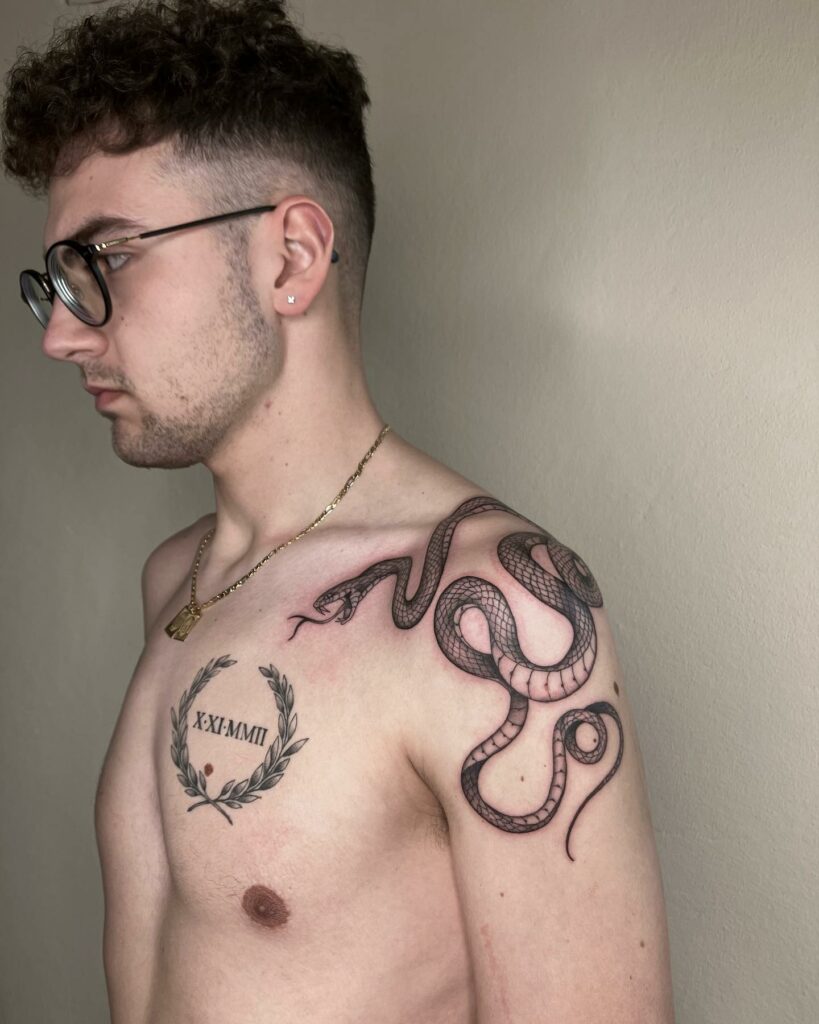 Snake Shoulder Tattoo