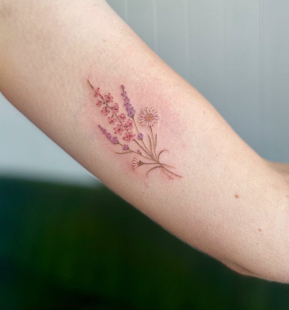 Simple Lavender Tattoos