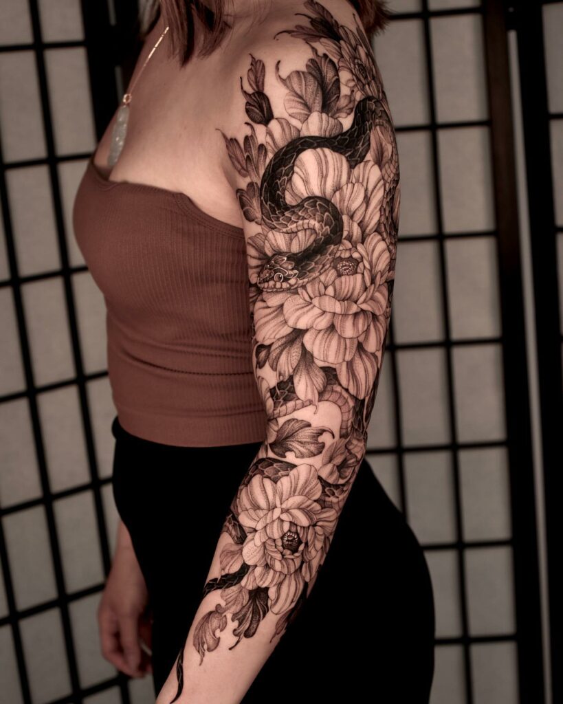 2200 Woman Tattoo Sleeve Stock Photos Pictures  RoyaltyFree Images   iStock