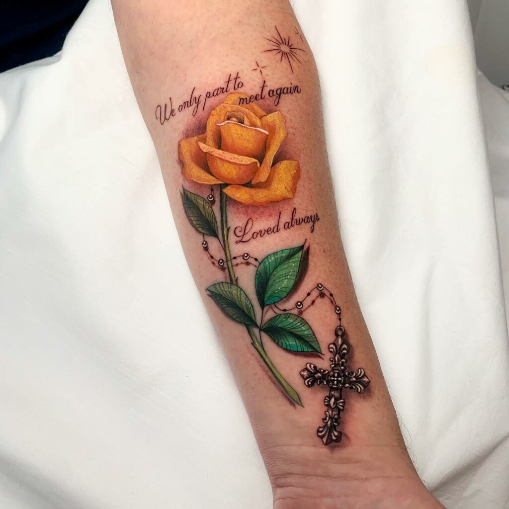  tatted tattoos girlswithtattoos roses yellowrose yellowr   TikTok