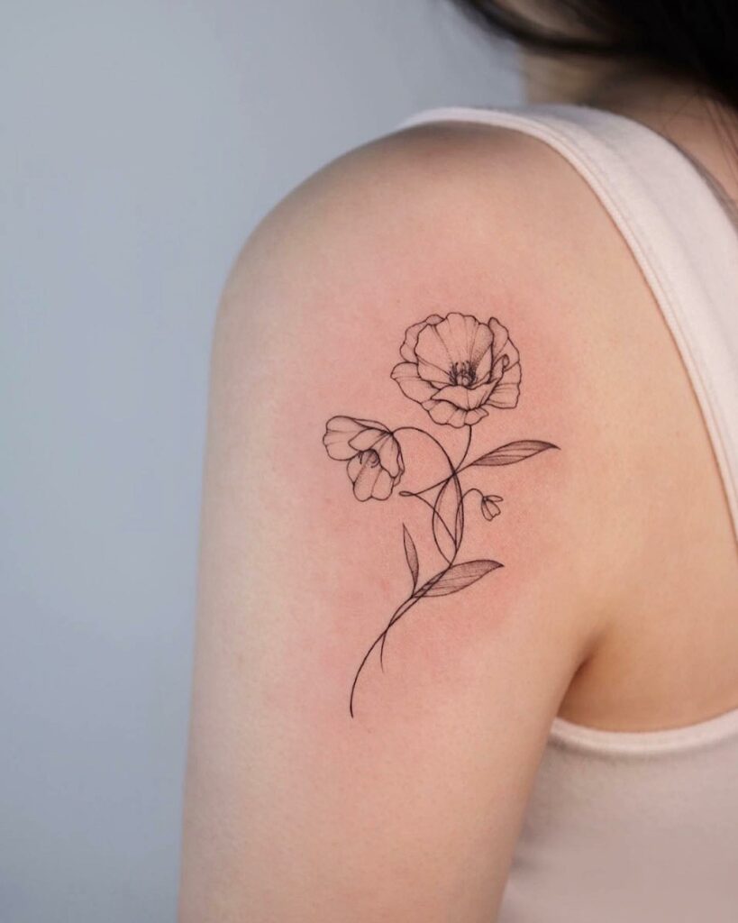 Simple Poppy Tattoo