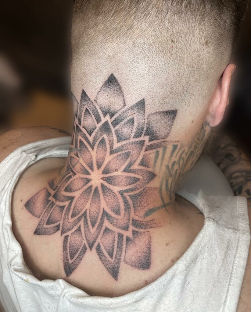 Pattern Neck Tattoo