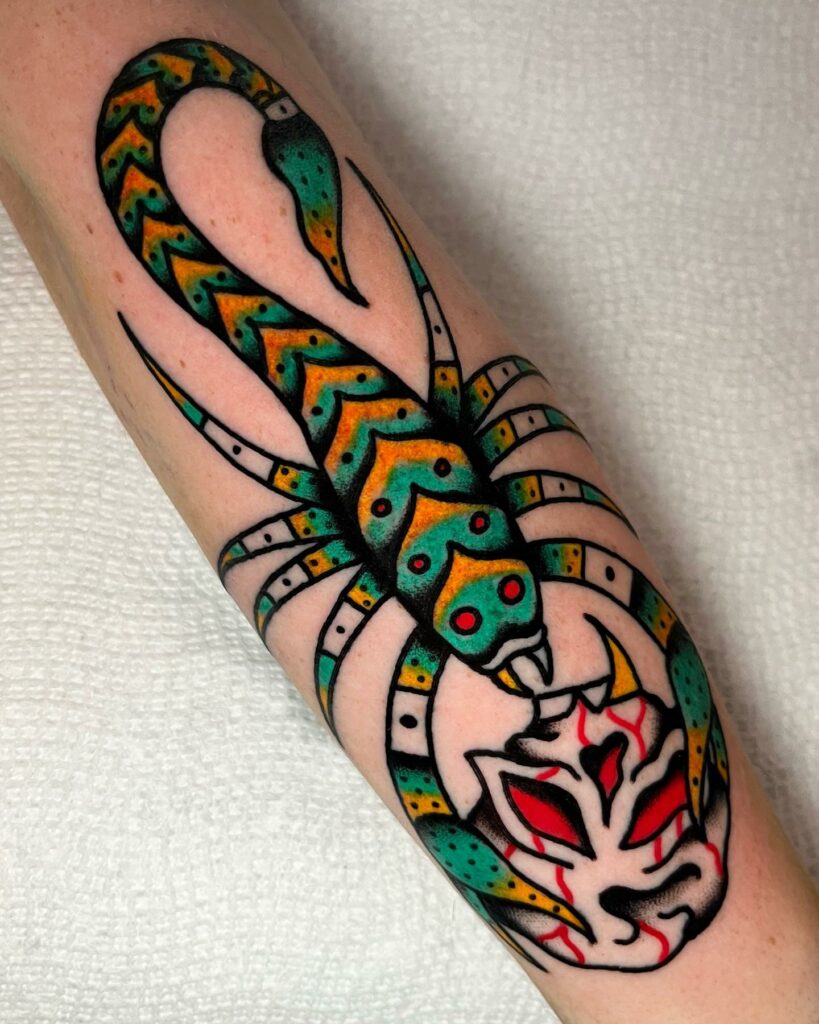Traditional Tribal Scorpion Tattoo