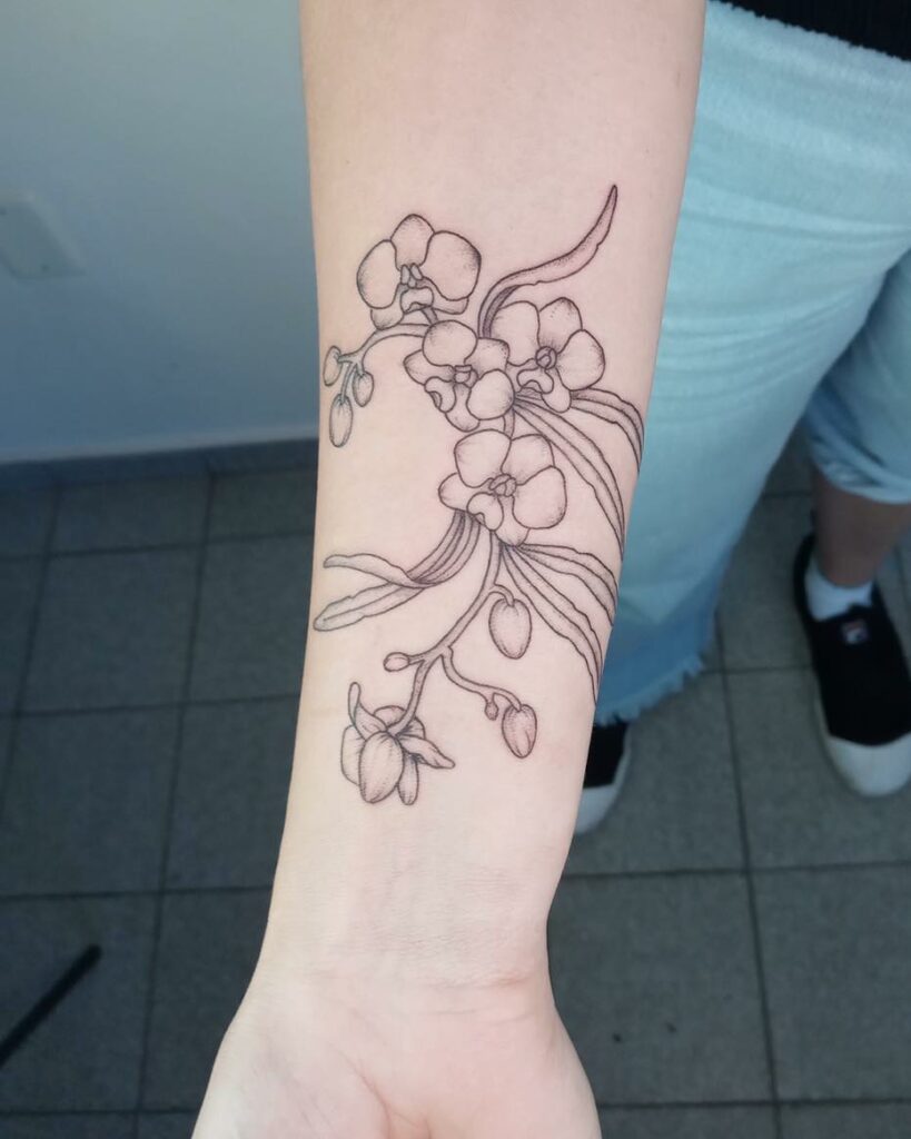 Contemporary Orchid Tattoo