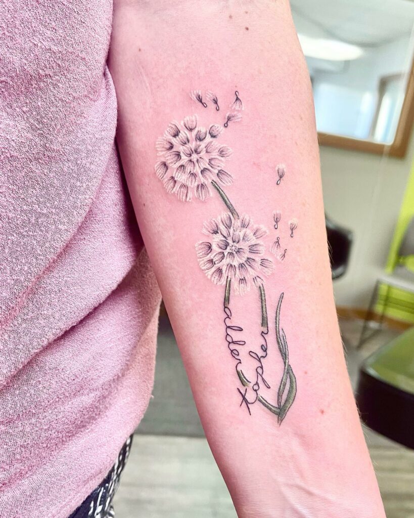 Dandelion tattoo by Klaras Tattoo  Post 22206