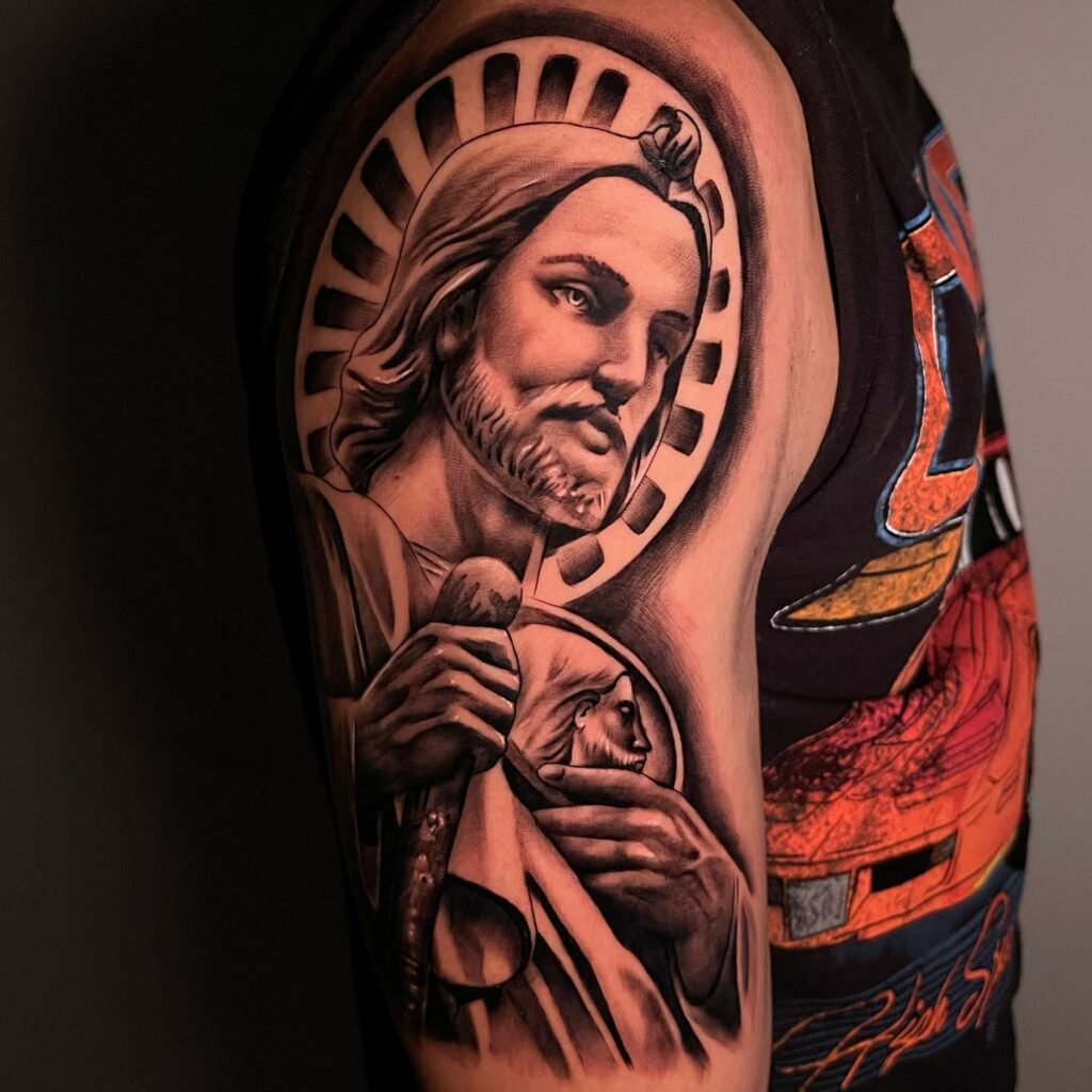 Amazing San Judas Tadeo Tattoos Discover The History And Symbolism  alexie