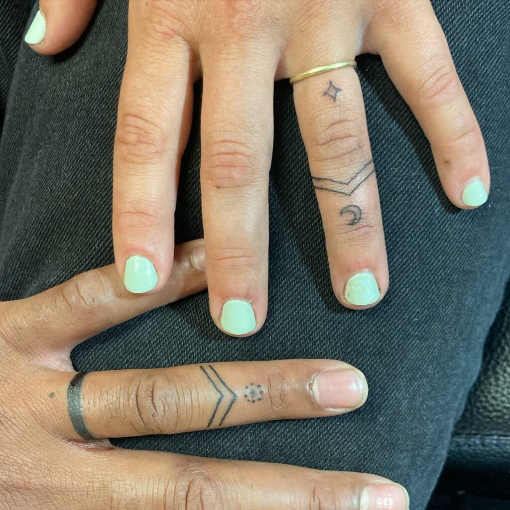 33 Beautiful Wedding Ring Tattoos for NonTraditional Couples