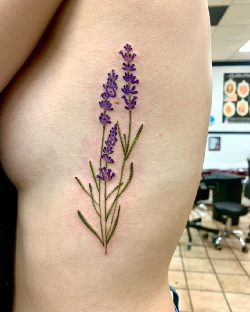 Realistic Lavender Tattoos