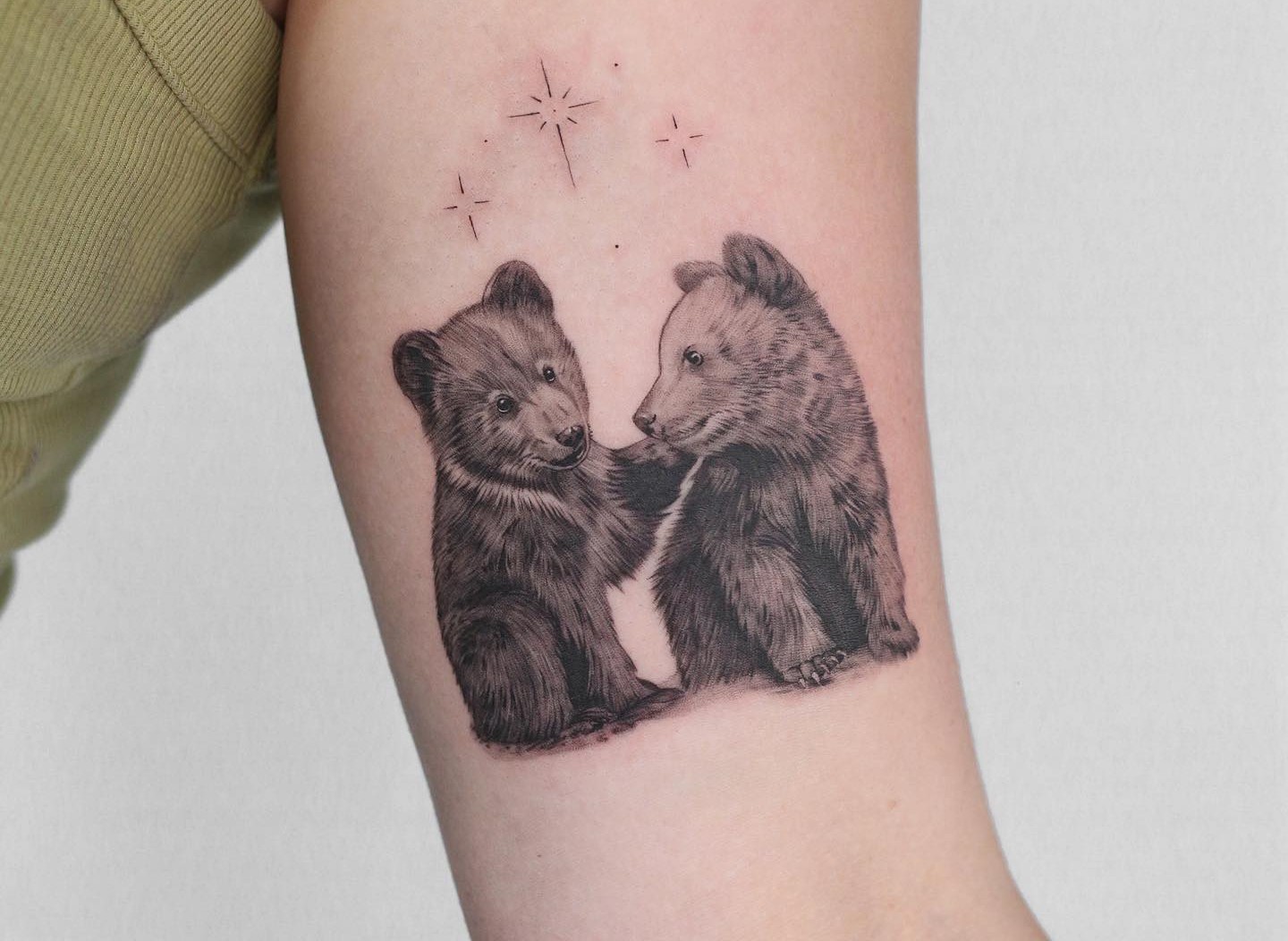 Bear Tattoo  For Family Strength Perseverance Guide for 2020  Tattoo  Stylist  Teddy bear tattoos Bear tattoo designs Rainbow tattoos