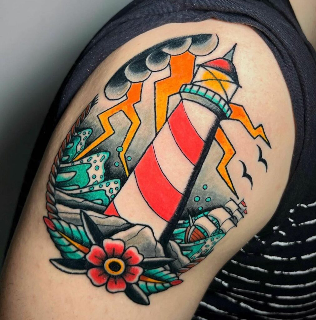 11 LIGHTHOUSE TATTOOS IDEAS + MEANINGS - UPDATED 2024
