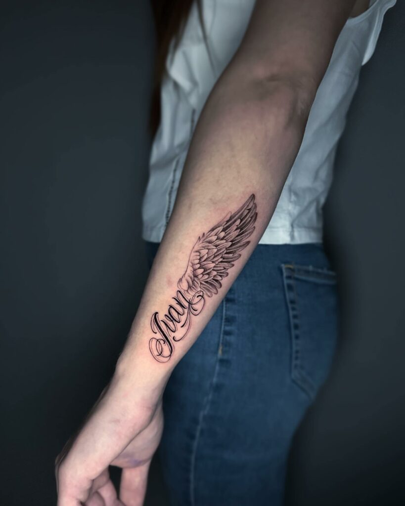 Wing Forearm Tattoo
