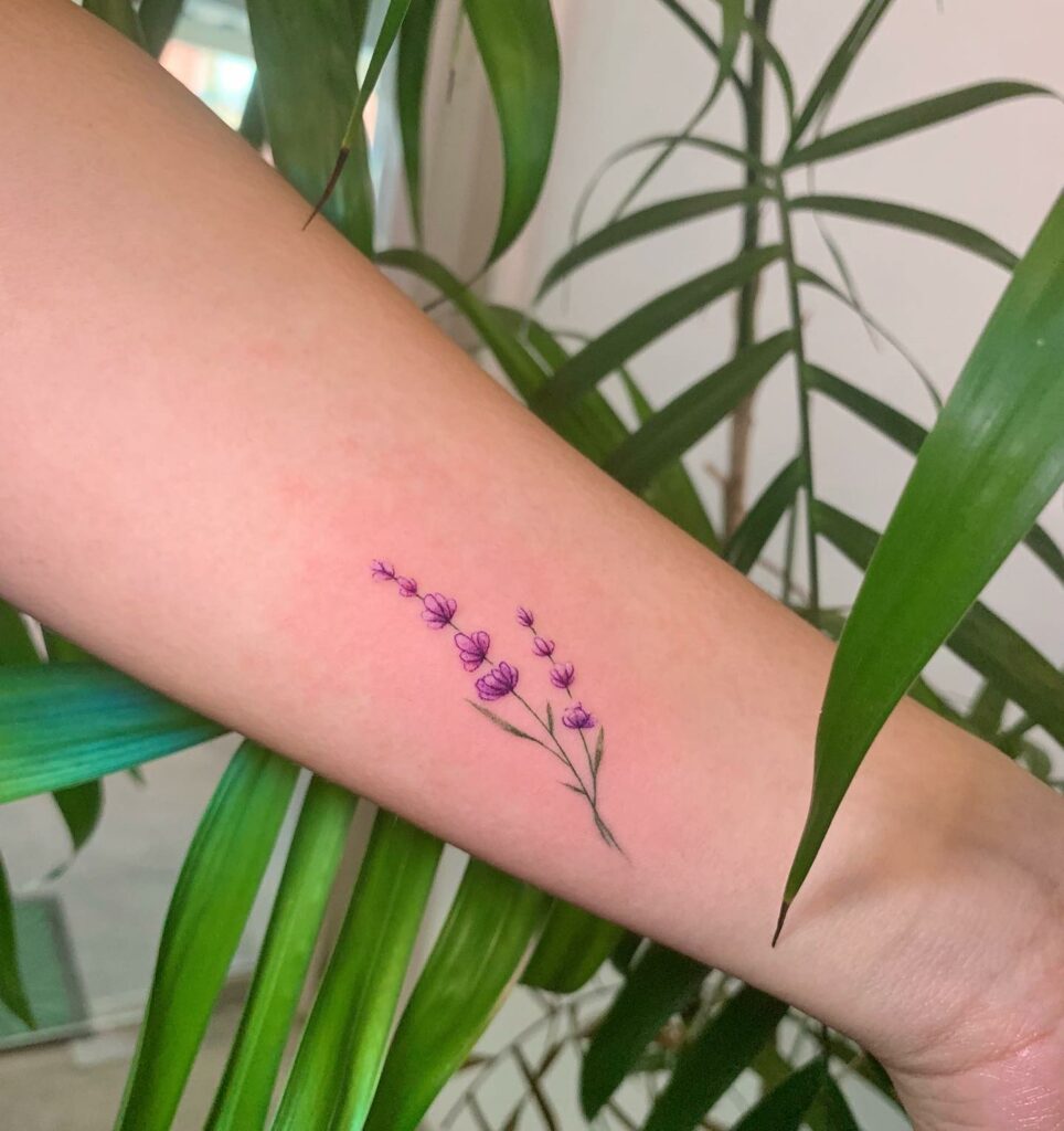 Lavender Forearm Tattoos