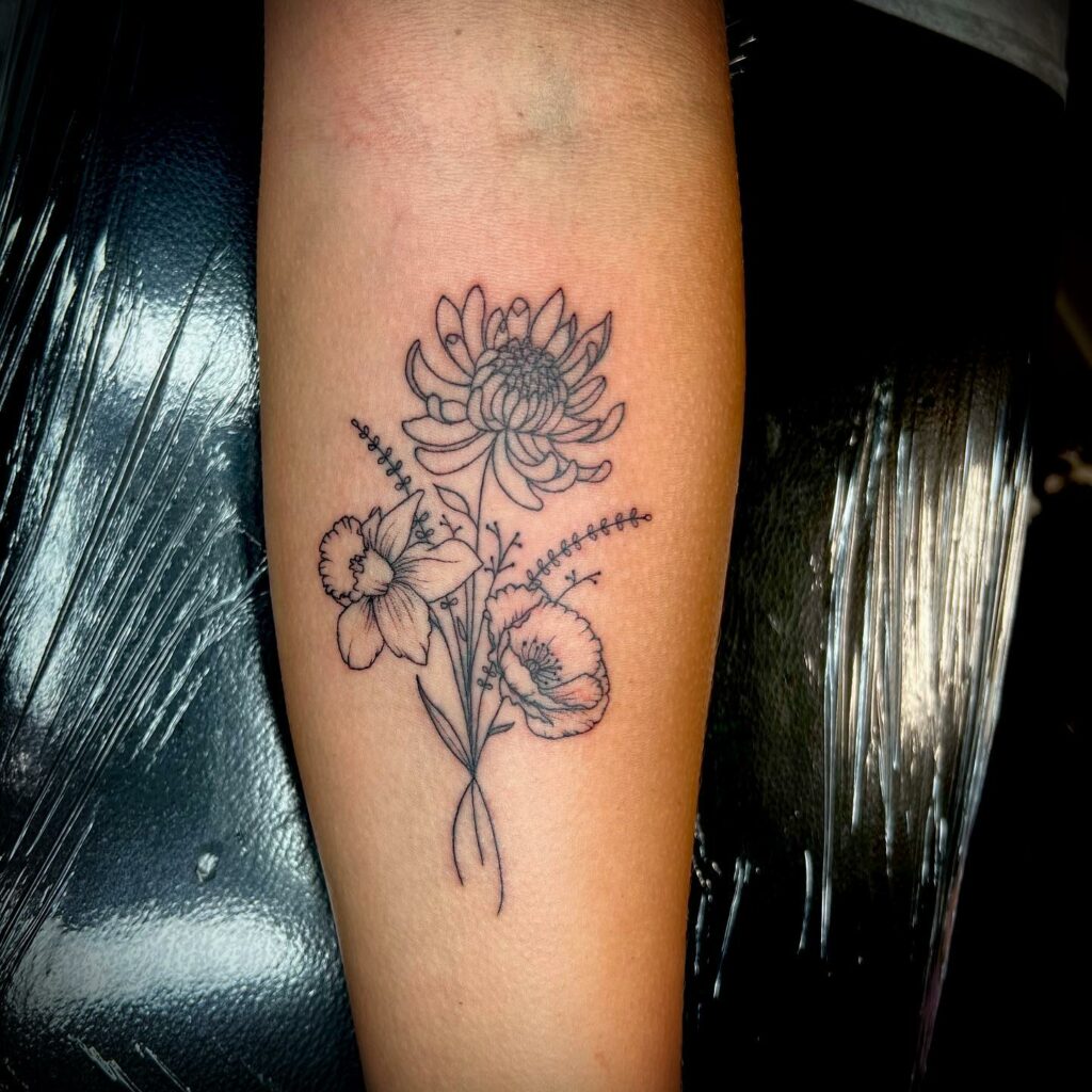 Poppy and Daisy Tattoo