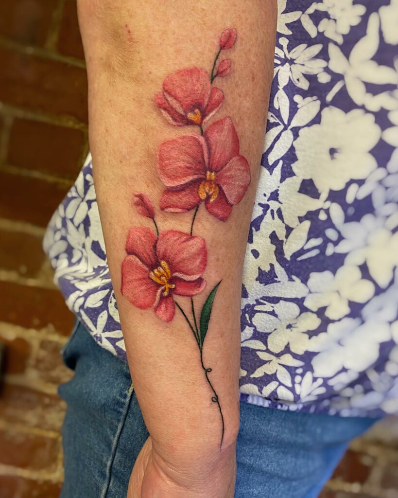 Illustrative Orchid Tattoo