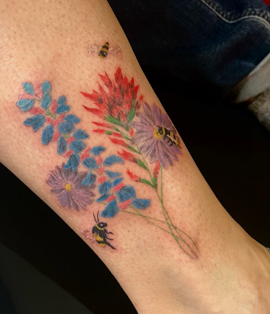 Multiple Bees Tattoo