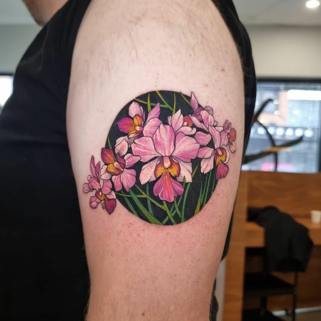 Realistic Orchid Tattoos