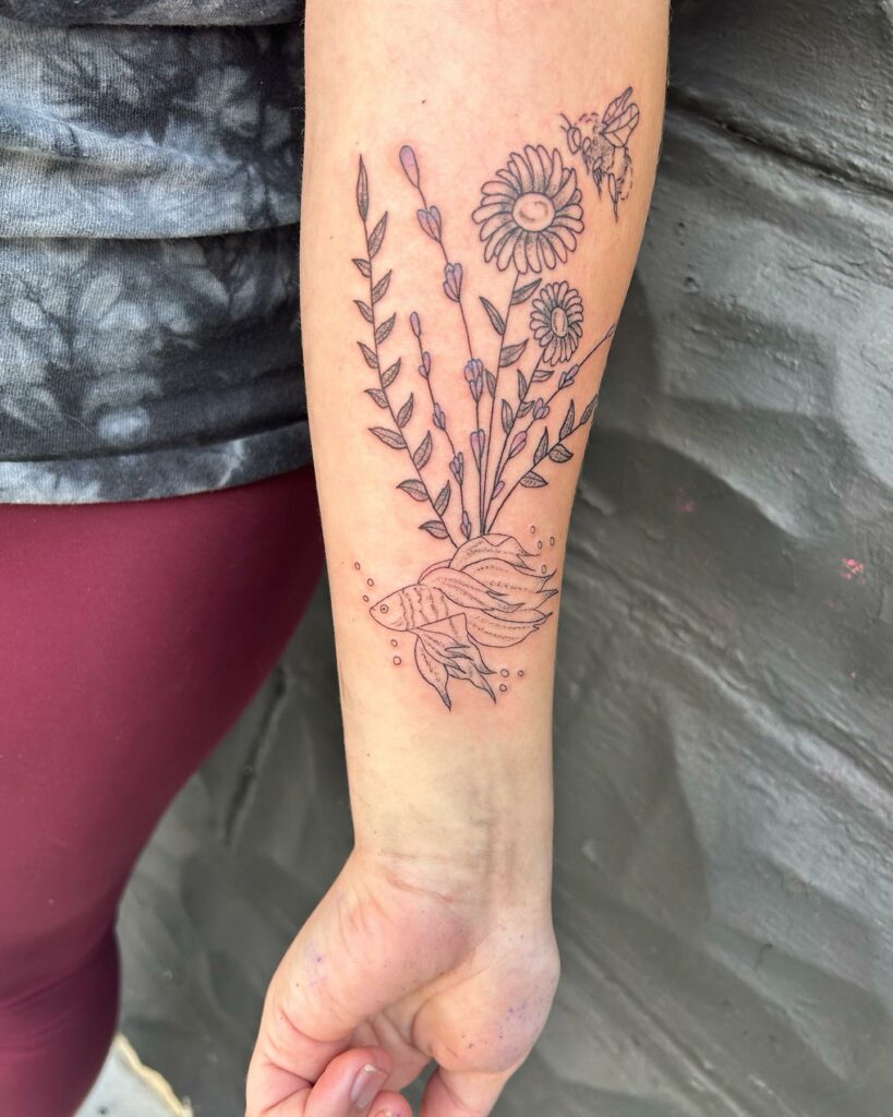 Wildflower Lavender Tattoo