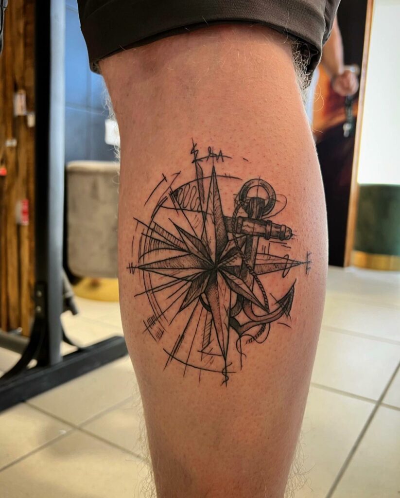 25 Brilliant Compass Tattoos for Men  Pulptastic